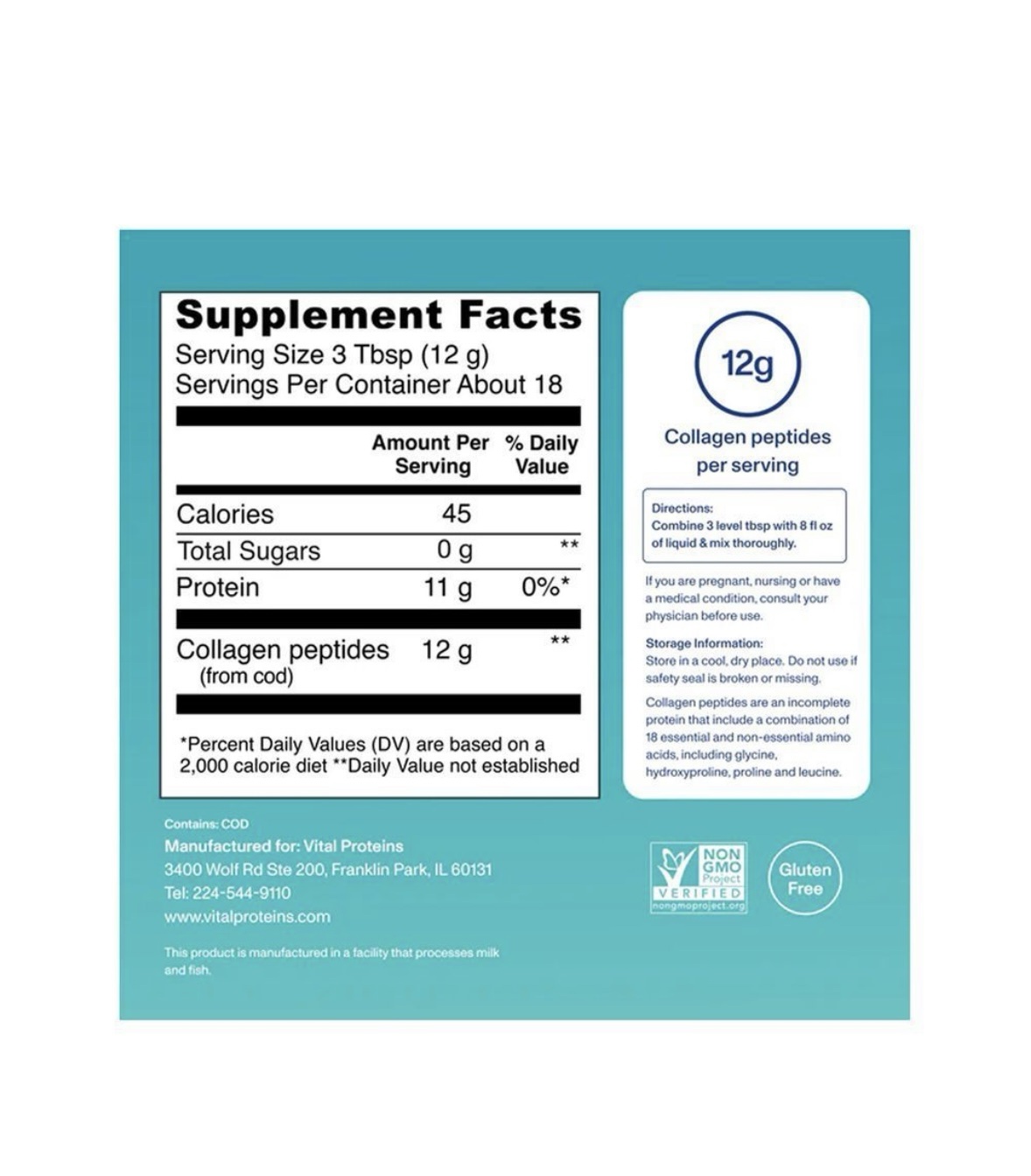 Marine Collagen - 221g Unflavored - Зображення 2