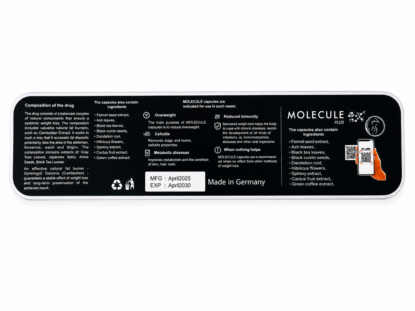 Капсули для схуднення Molecule Plus (пробник) 10💊 - Зображення 2